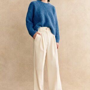 Sezane alpaca wool Jose sweater in azure blue